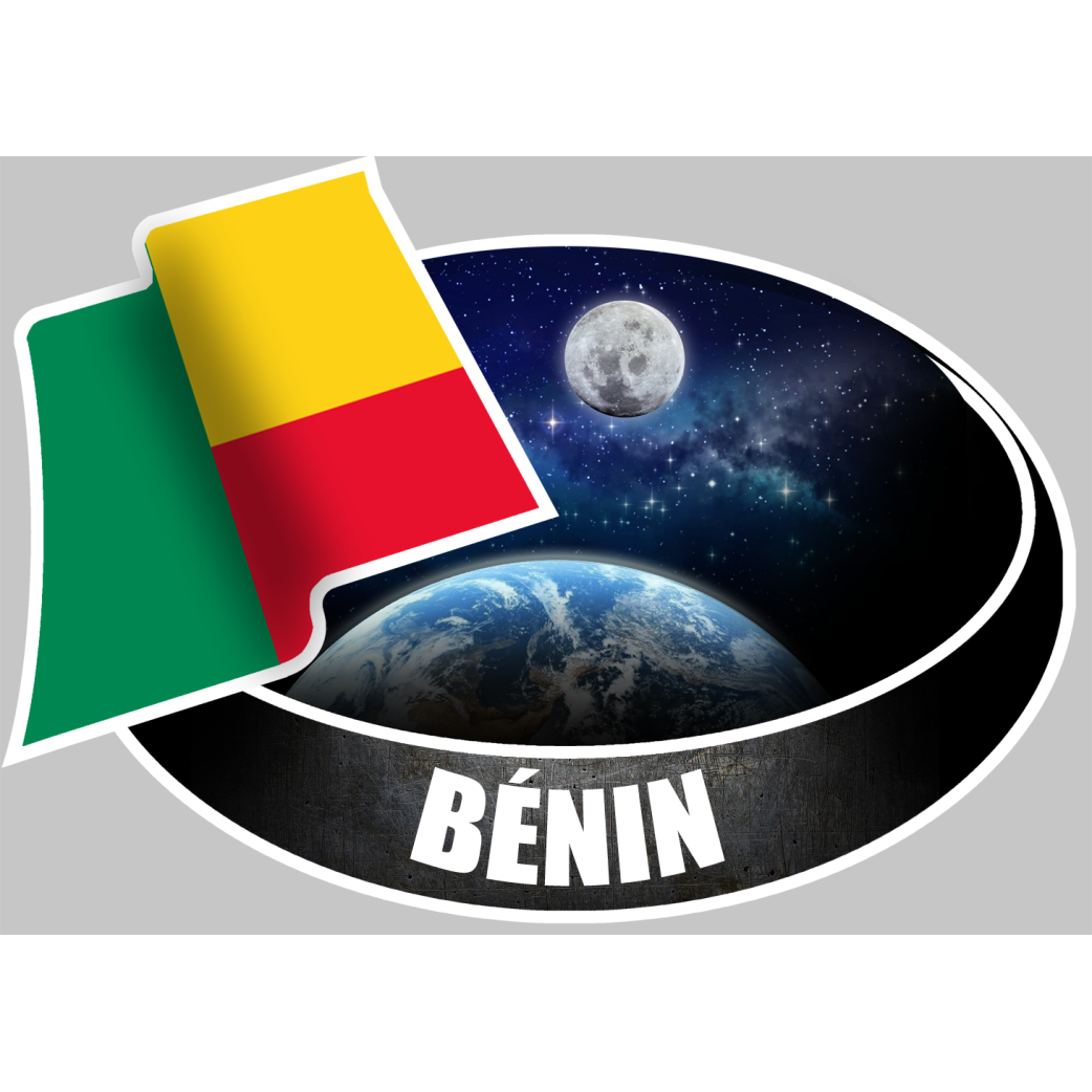 BÉNIN (10x14cm) - Sticker/autocollant