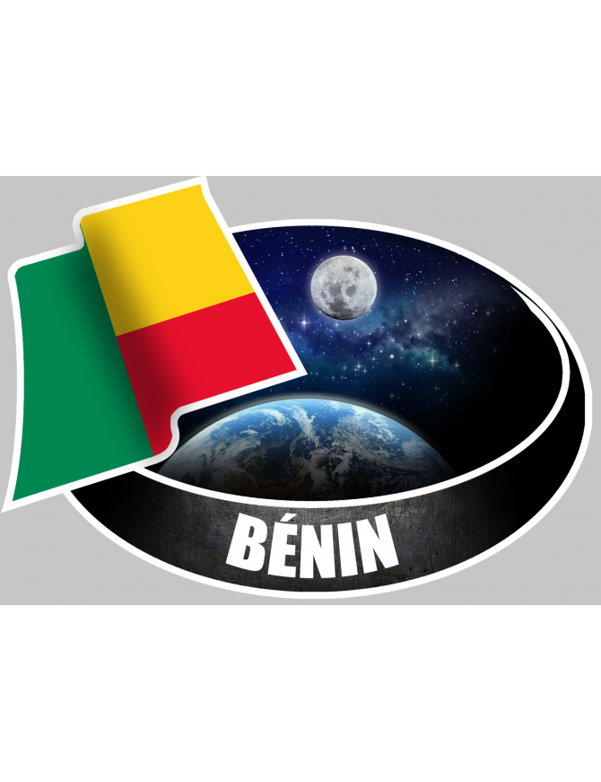 BÉNIN (10x14cm) - Sticker/autocollant