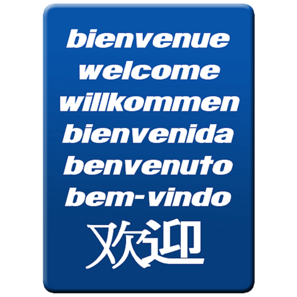 Bienvenue international (15x11cm) - Sticker / autocollant