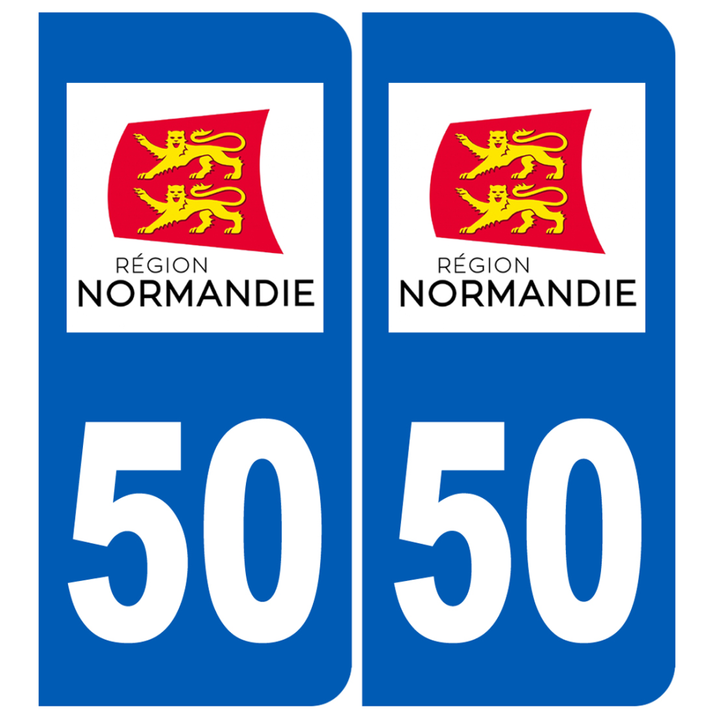 immatriculation 50 Normandie - Sticker/autocollant