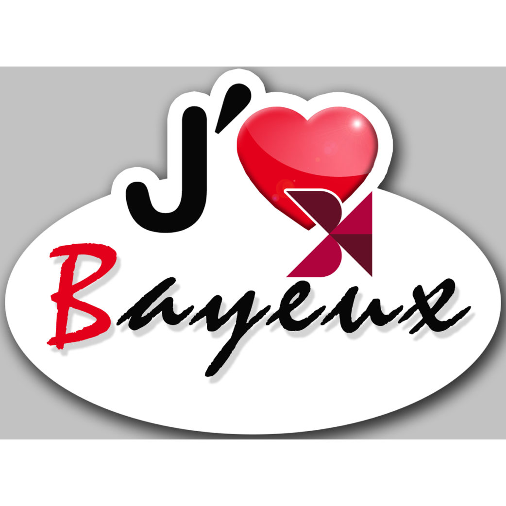 j'aime Bayeux (15x11cm) - Sticker/autocollant