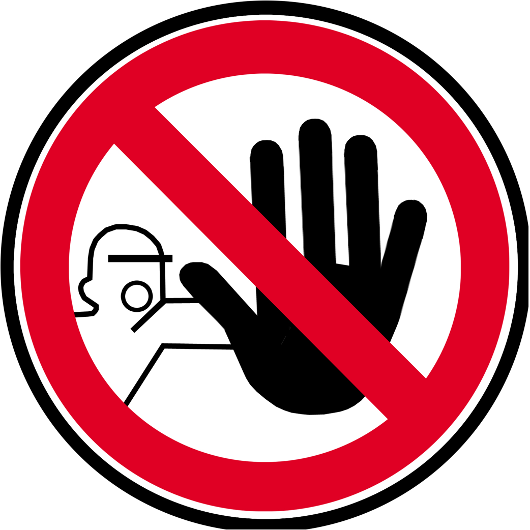 entrée interdite (15cm) - Sticker/autocollant