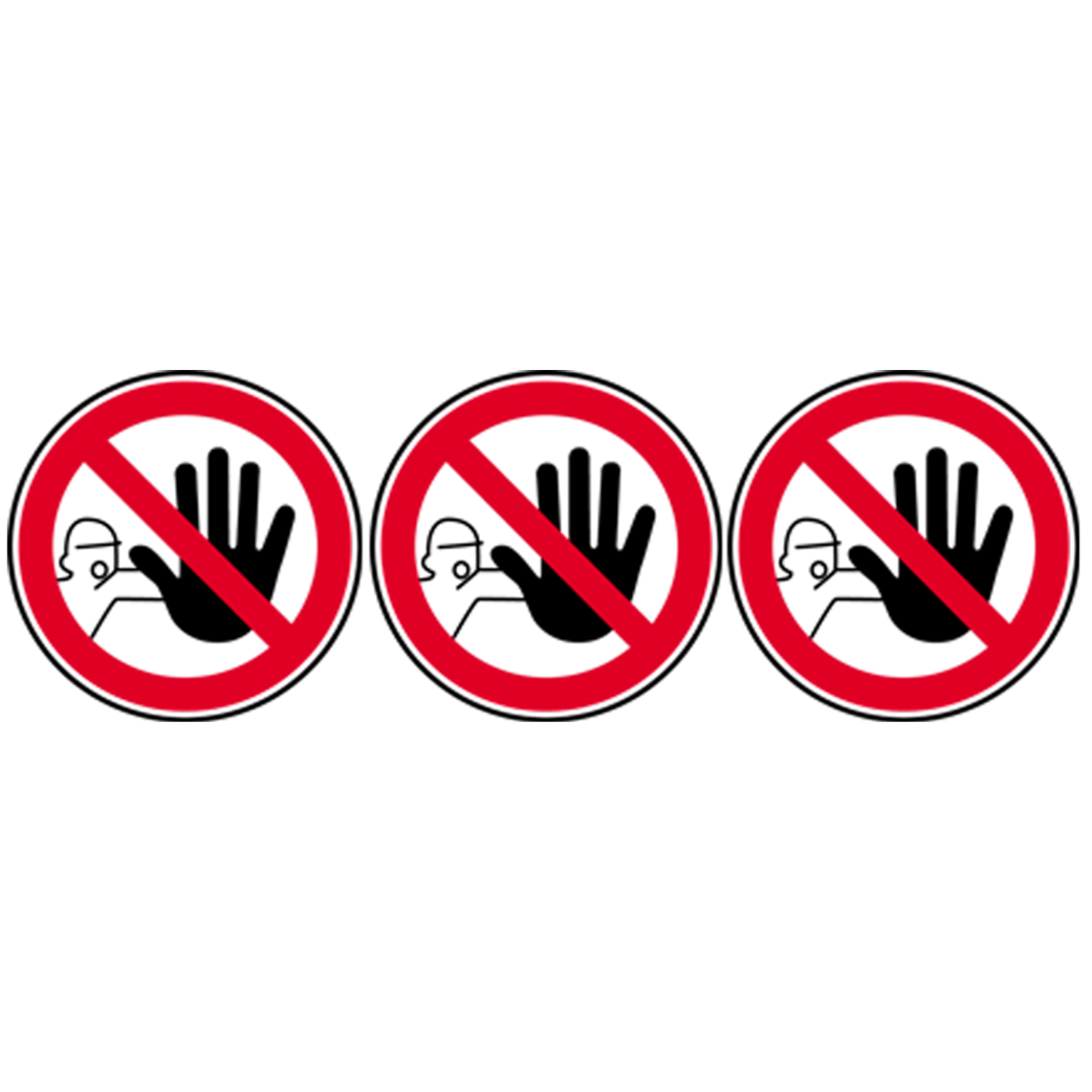 entrée interdite (3fois 10cm) - Sticker/autocollant