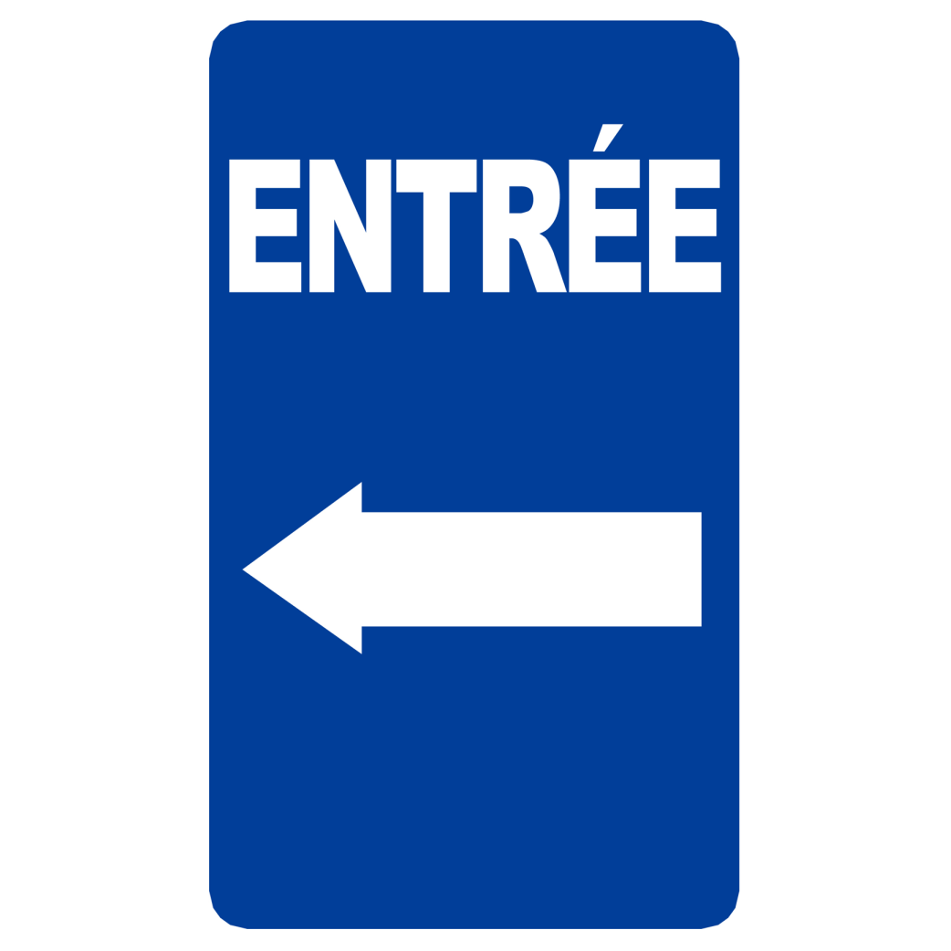 Entrée flèche vers la gauche (25x15cm) - Sticker/autocollant