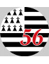Bretagne 56 (10cm de diamètre) - Sticker/autocollant