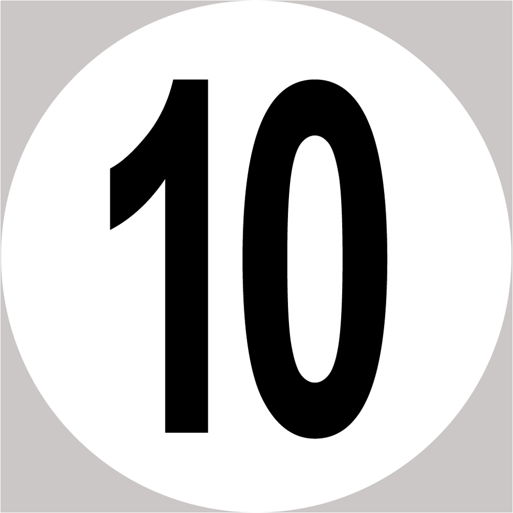 Disque de vitesse 10 - 20cm - Sticker/autocollant