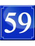 numéroderue59 - classique 10x10cm - Sticker/autocollant