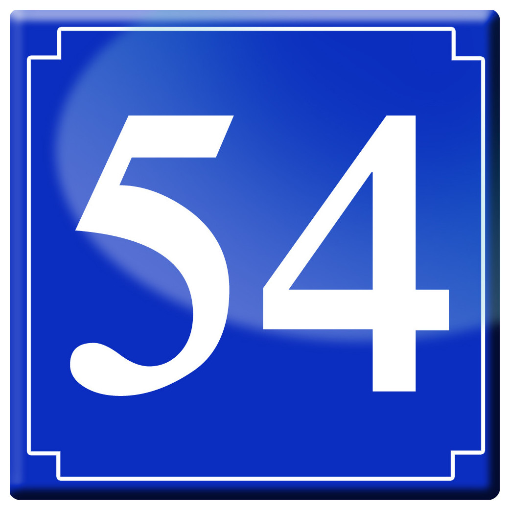 numéroderue54 - classique 10x10cm - Sticker/autocollant