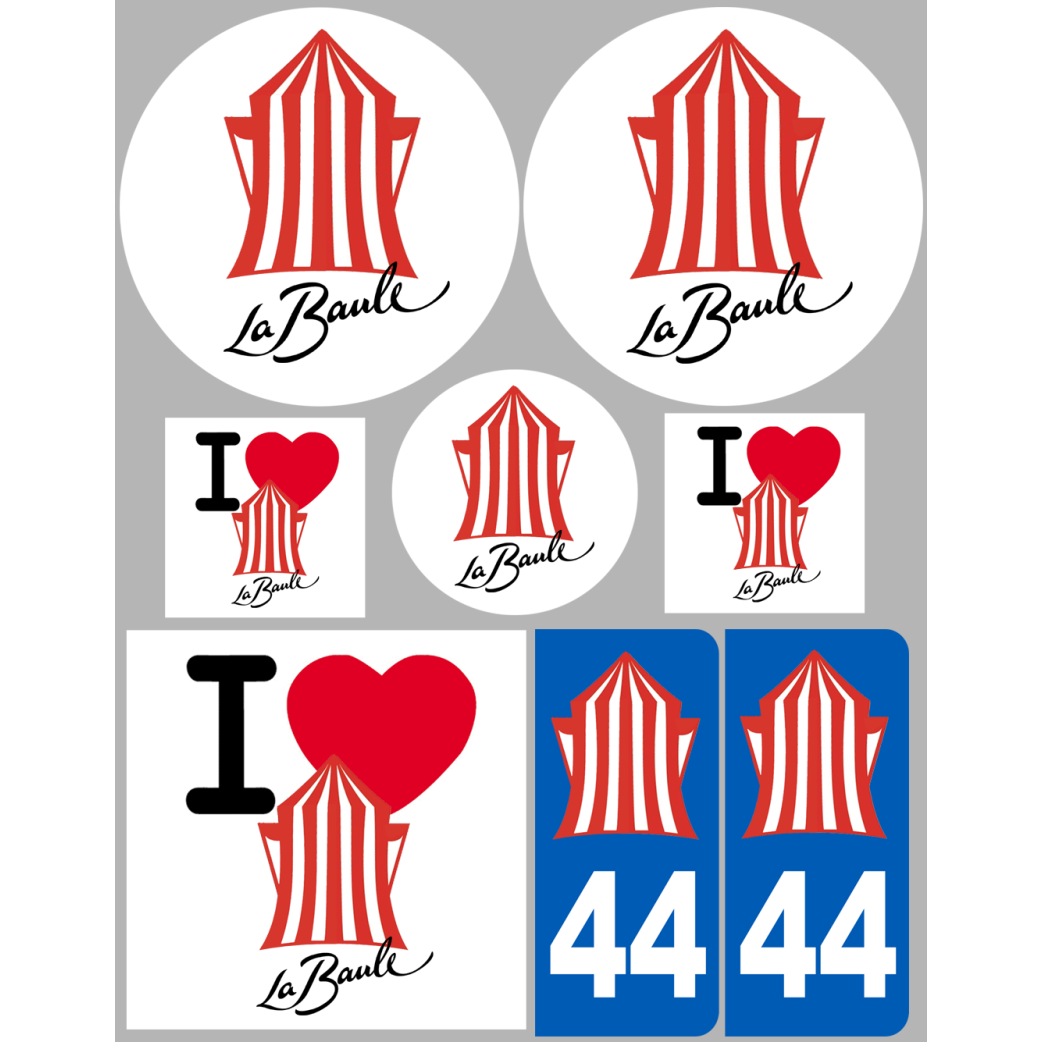 la Baule (8 autocollants variés) - Sticker/autocollant
