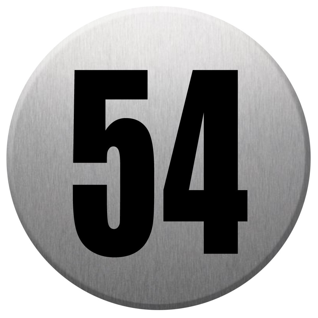 numéroderue54 - gris brossé 10x10cm - Sticker/autocollant