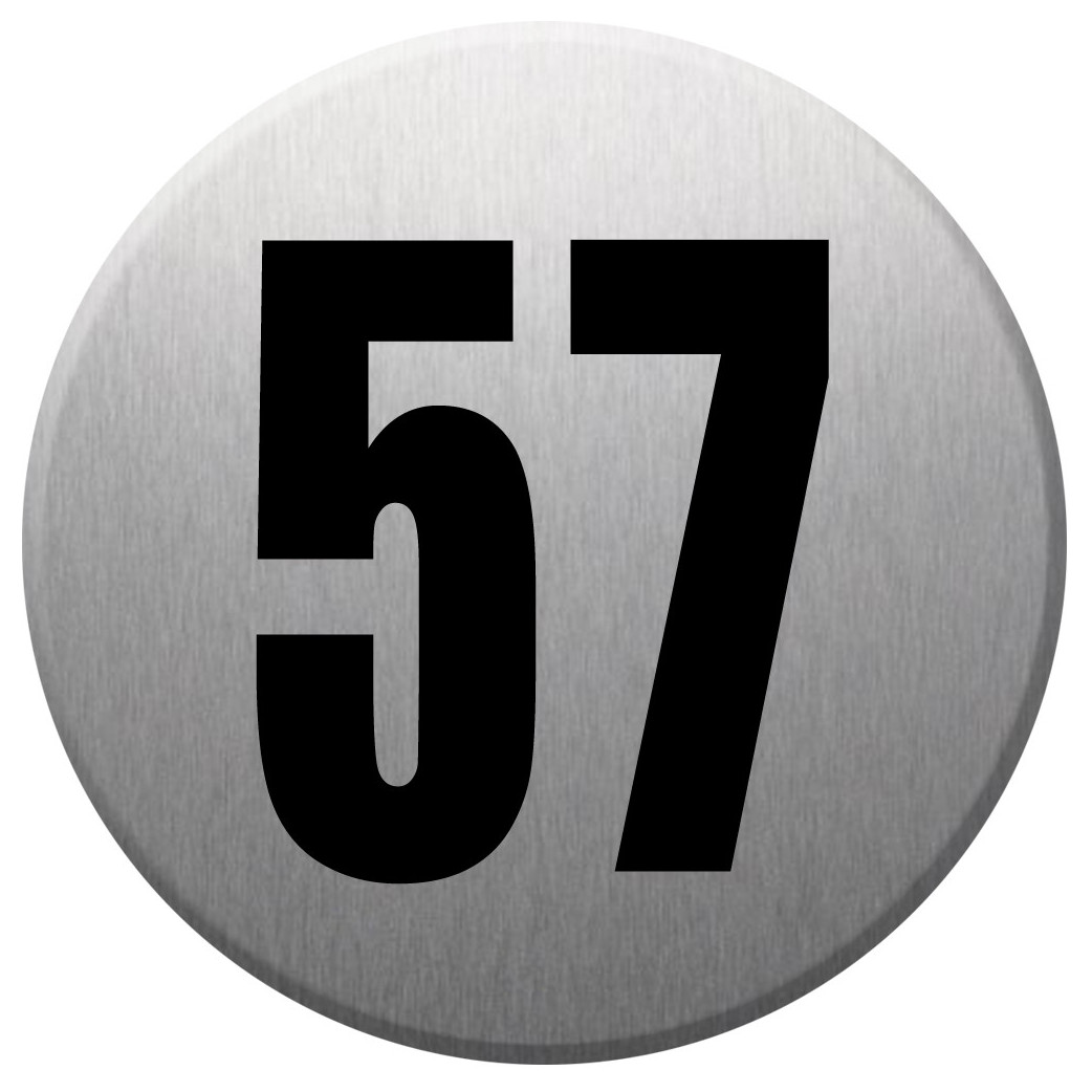 numéroderue57 - gris brossé 10x10cm - Sticker/autocollant