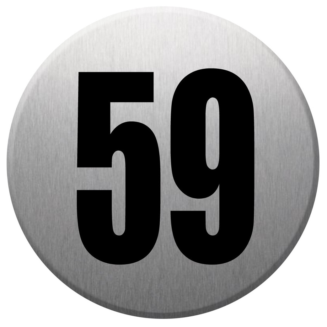 numéroderue59 - gris brossé 10x10cm - Sticker/autocollant