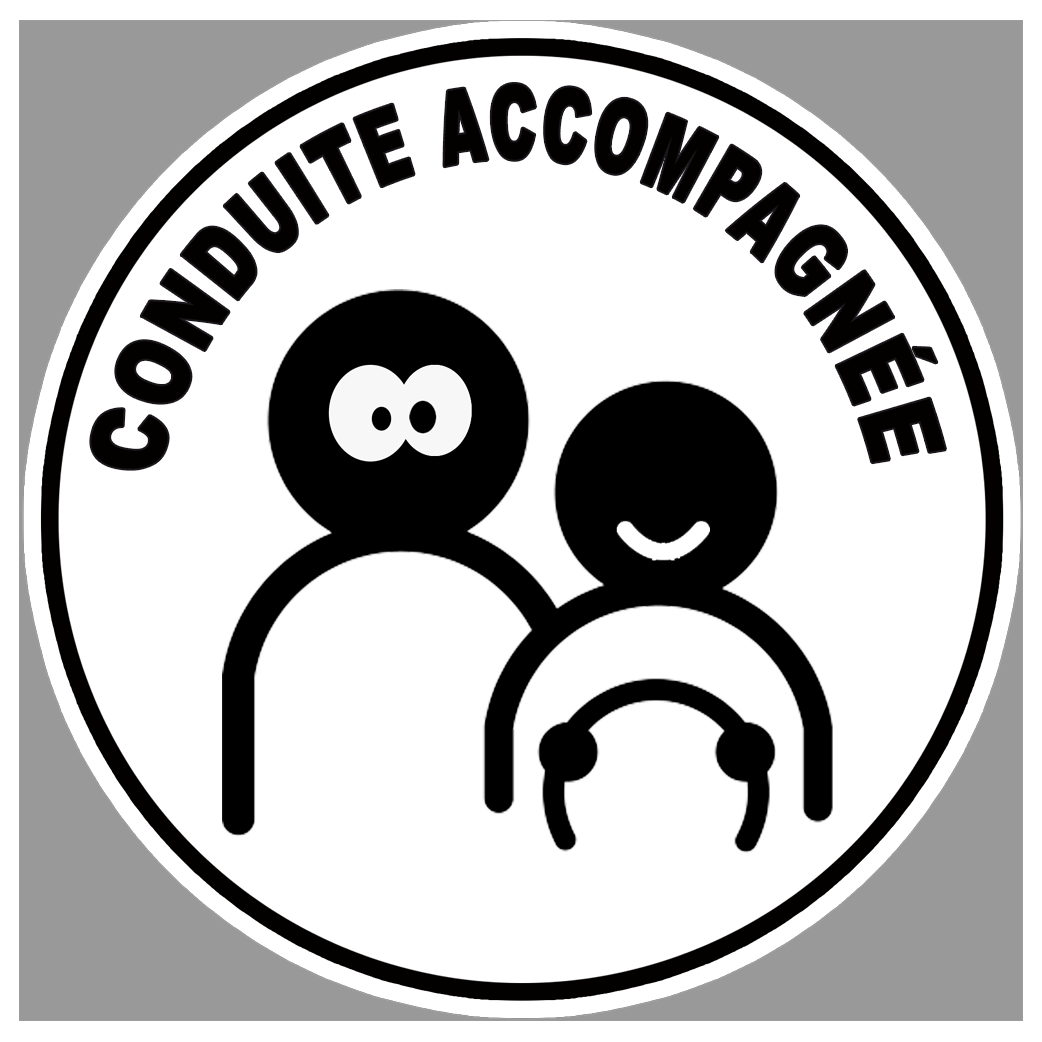 conduite accompagnée afro - 15cm - Sticker/autocollant
