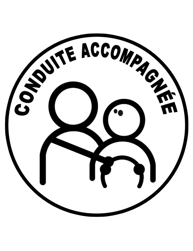 conduite presque accompagnée - 15cm - Sticker/autocollant