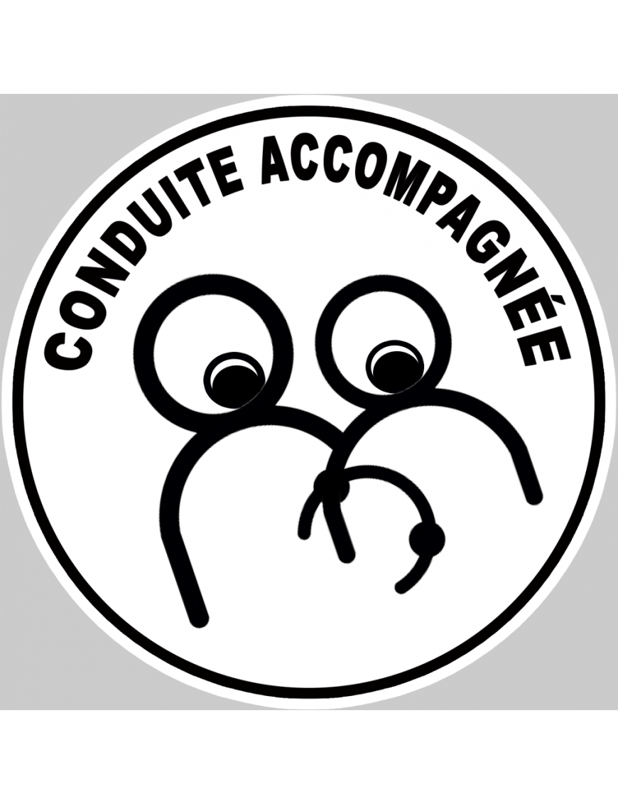 conduite accompagnée le virage - 15cm - Sticker/autocollant