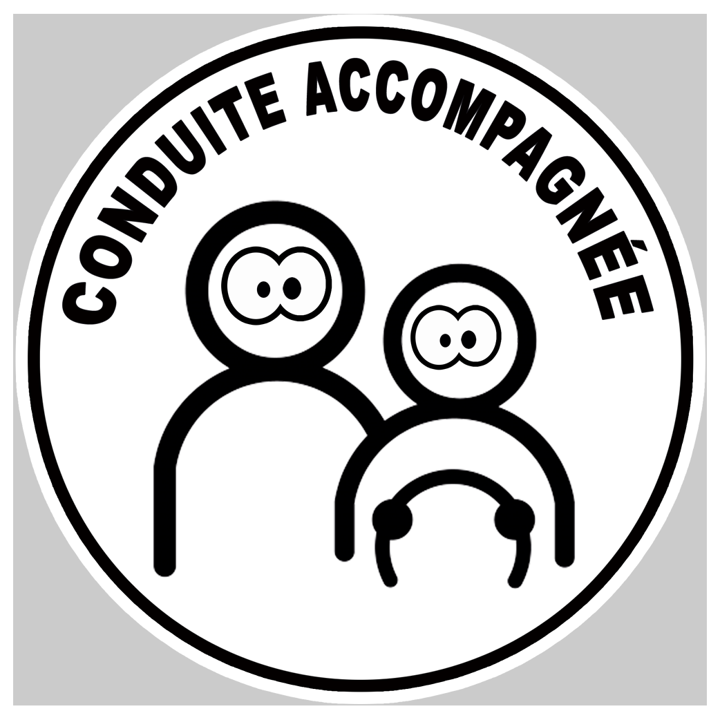 conduite accompagnée adulte concentré - 15cm - Sticker/autocollant