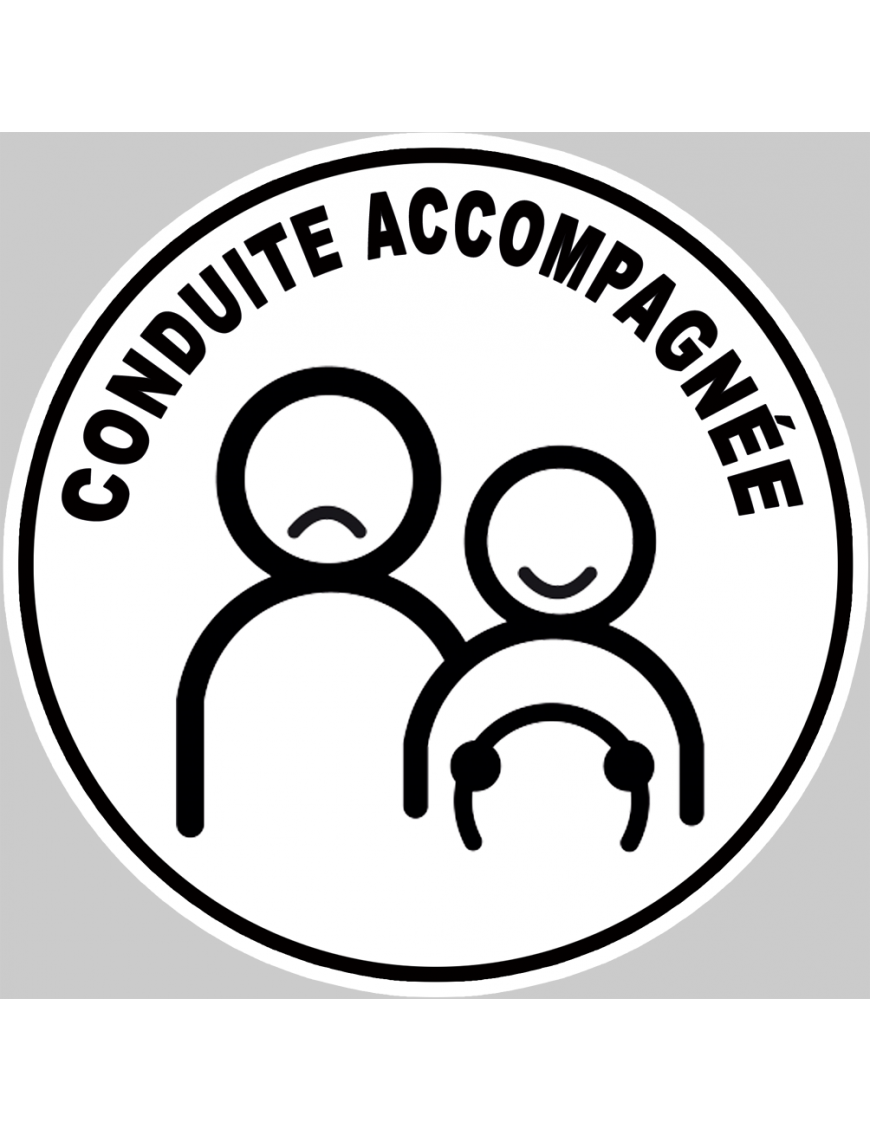 conduite accompagnée stress adulte - 15cm - Sticker/autocollant