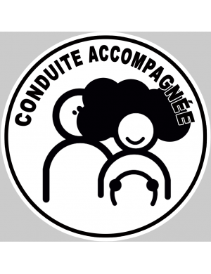 conduite accompagnée coupe ado - 15cm - Sticker/autocollant