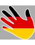 drapeau Allemand main - 15cm - Sticker/autocollant