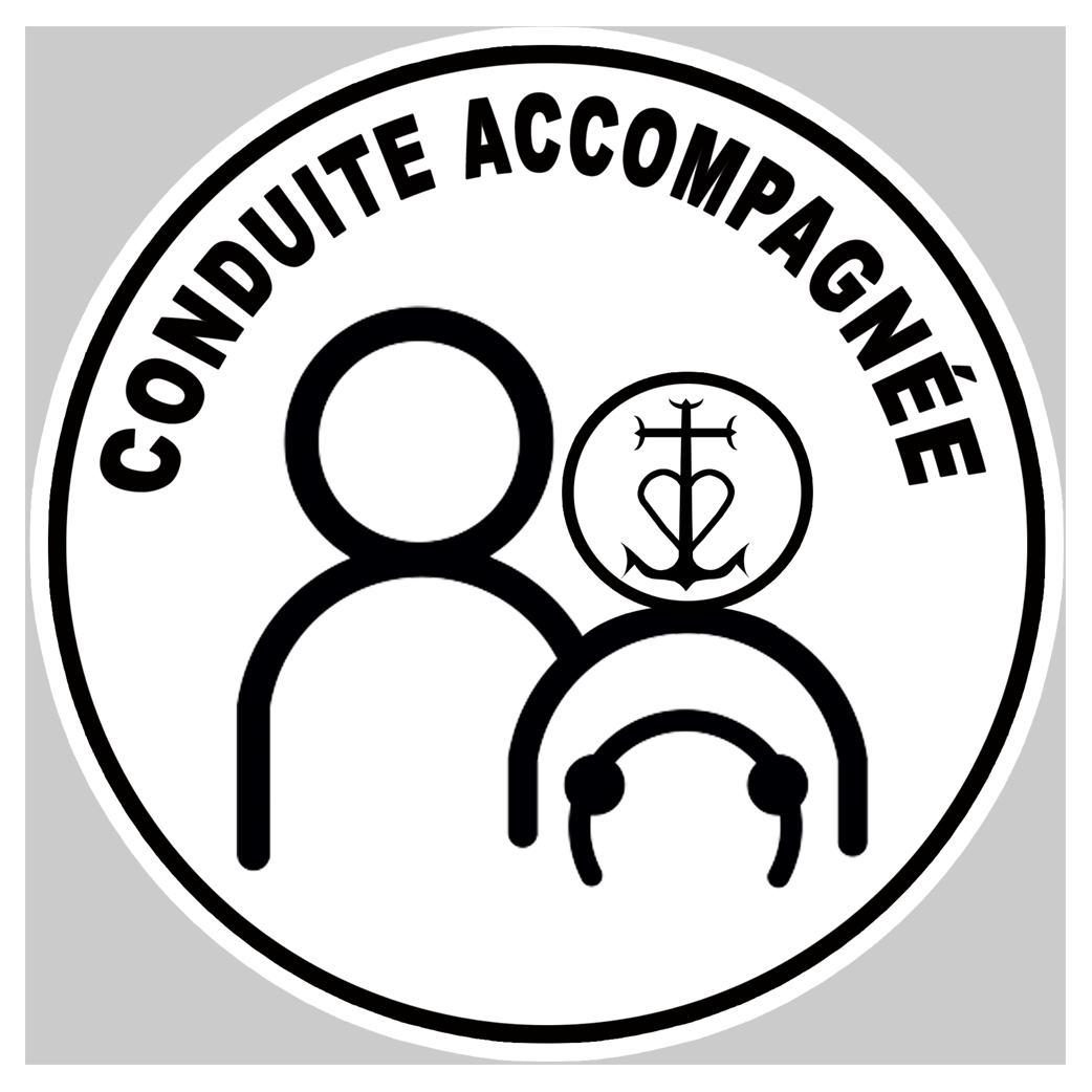 conduite accompagnée Camarguais - 15cm - Sticker/autocollant