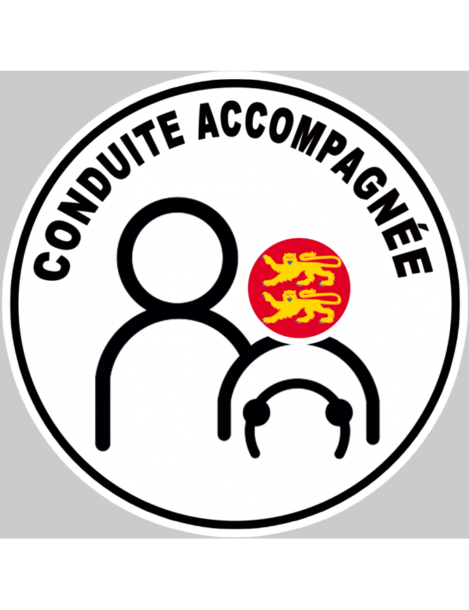 conduite accompagnée Normandie - 15cm - Sticker/autocollant