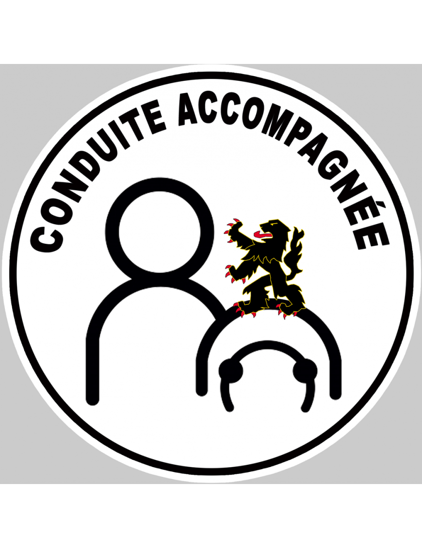 conduite accompagnée Flandre - 15cm - Sticker/autocollant