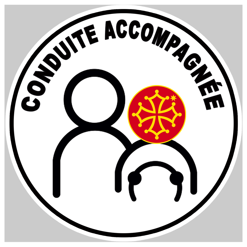 conduite accompagnée Occitan - 15cm - Sticker/autocollant