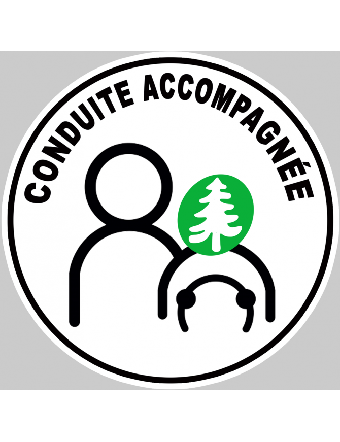 Conduite accompagnée Vercors - 15cm - Sticker/autocollant