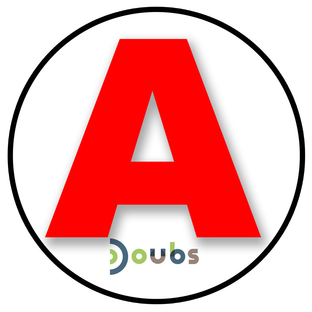 A 25 Le Doubs - 15cm - Sticker/autocollant