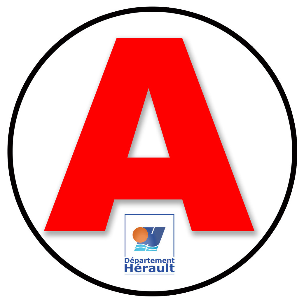 A 34 L'Hérault - 15cm - Sticker/autocollant