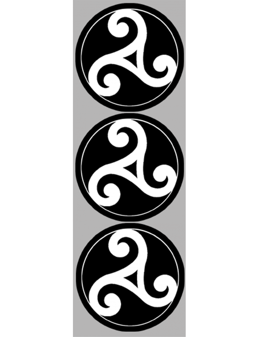 Triskel Triskèle (3fois 9cm) - Sticker/autocollant