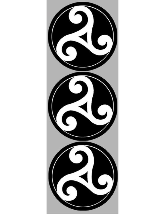 Triskel Triskèle (3fois 9cm) - Sticker/autocollant