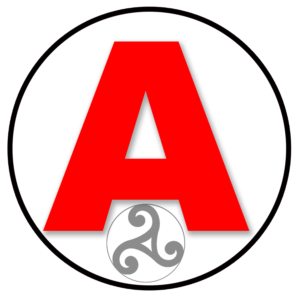 A breton triskel gris - 15cm - Sticker/autocollant