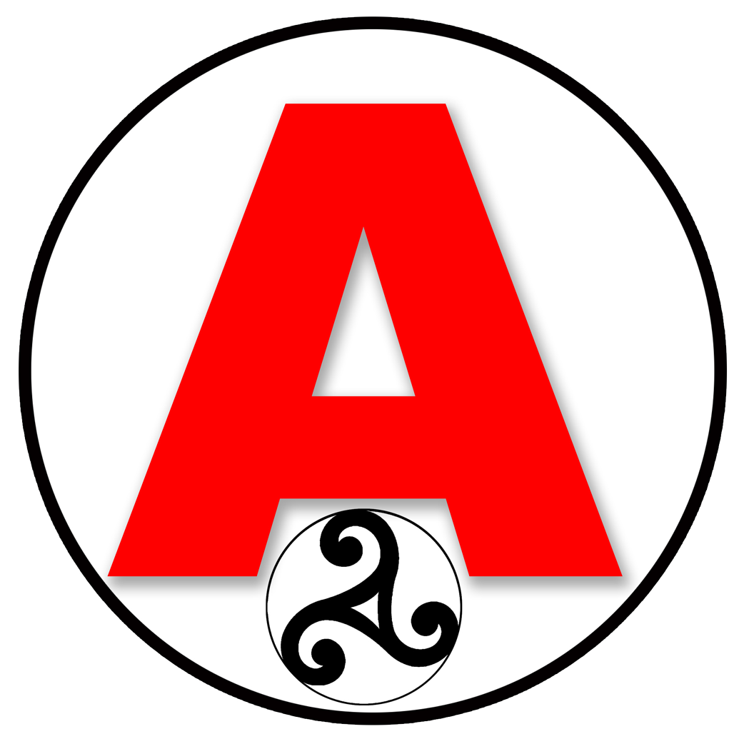 A breton triskel noir - 15cm - Sticker/autocollant