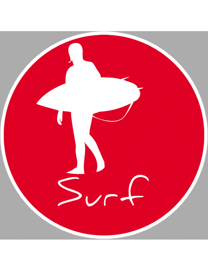 Surf - 20cm - Sticker/autocollant