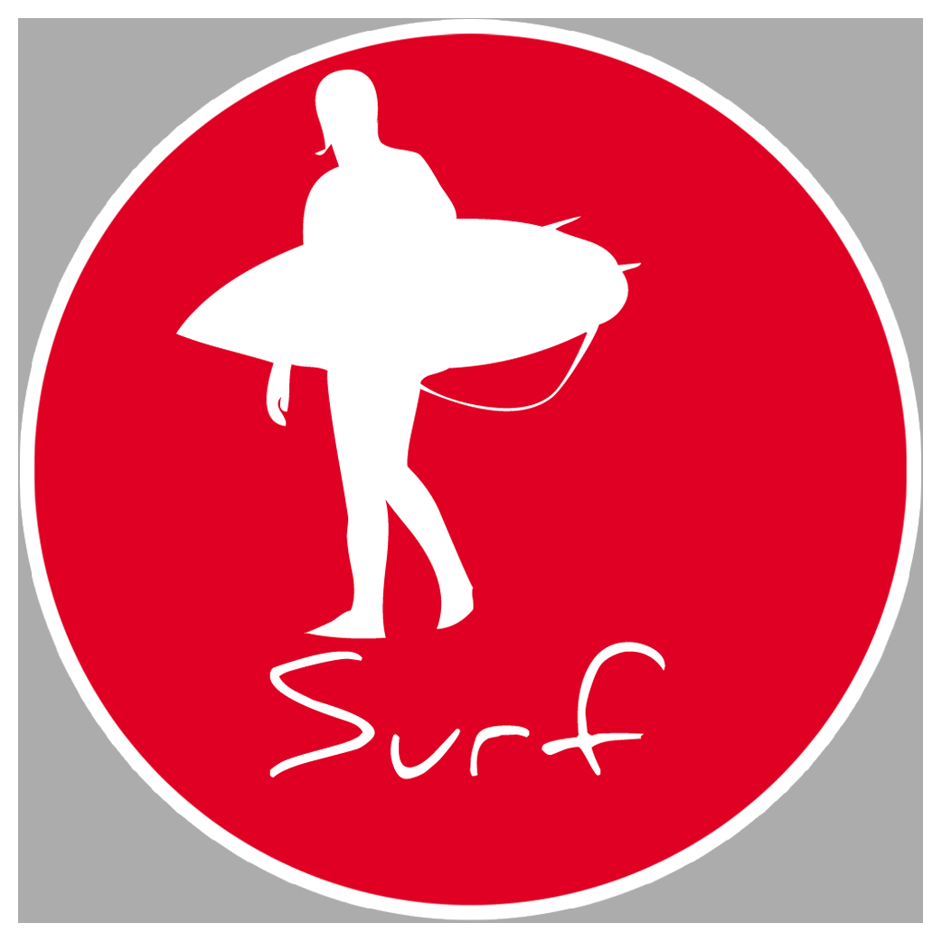 Surf attitude - 5cm - Sticker/autocollant