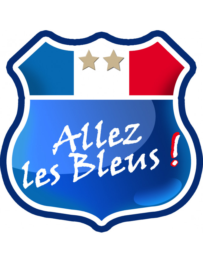 Allez les bleus ! - 10cm - Sticker/autocollant