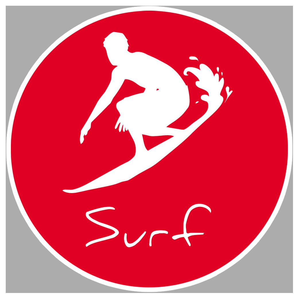 Surf-riding - 10cm - Sticker/autocollant