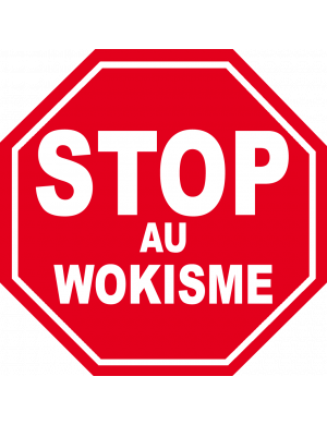 wokisme stop (15x15cm) - Sticker/autocollant