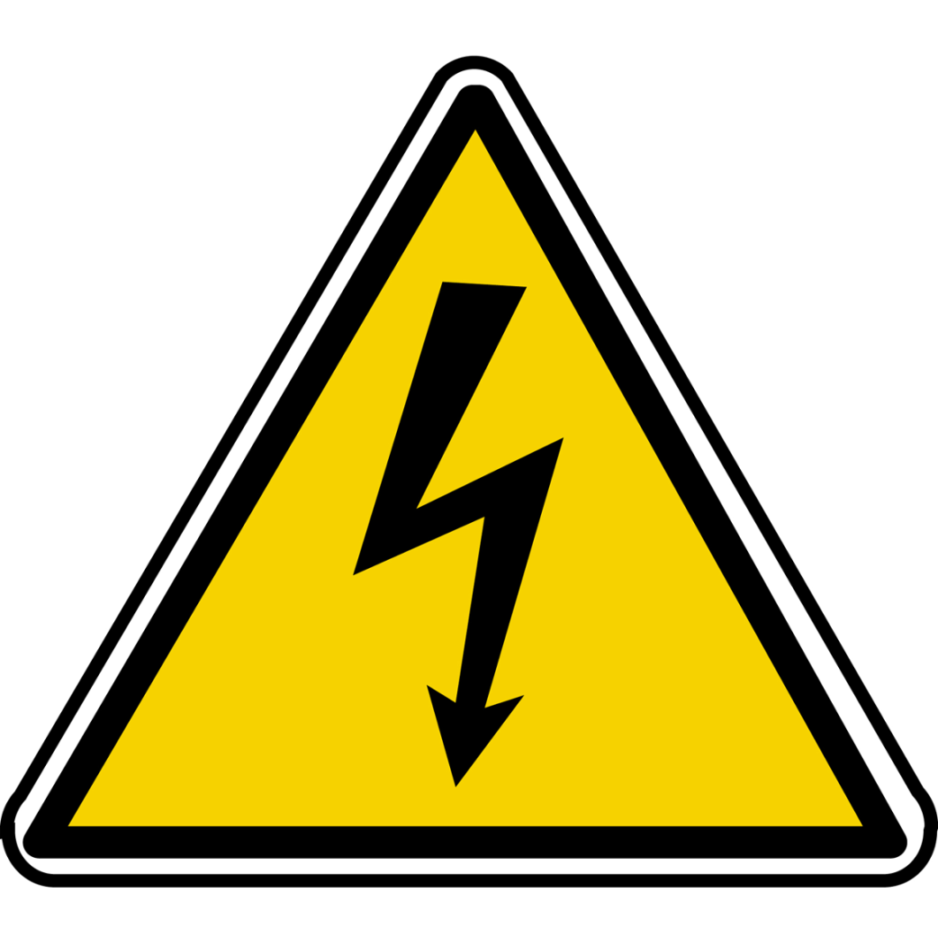 danger électrique (10x9cm) - Sticker/autocollant