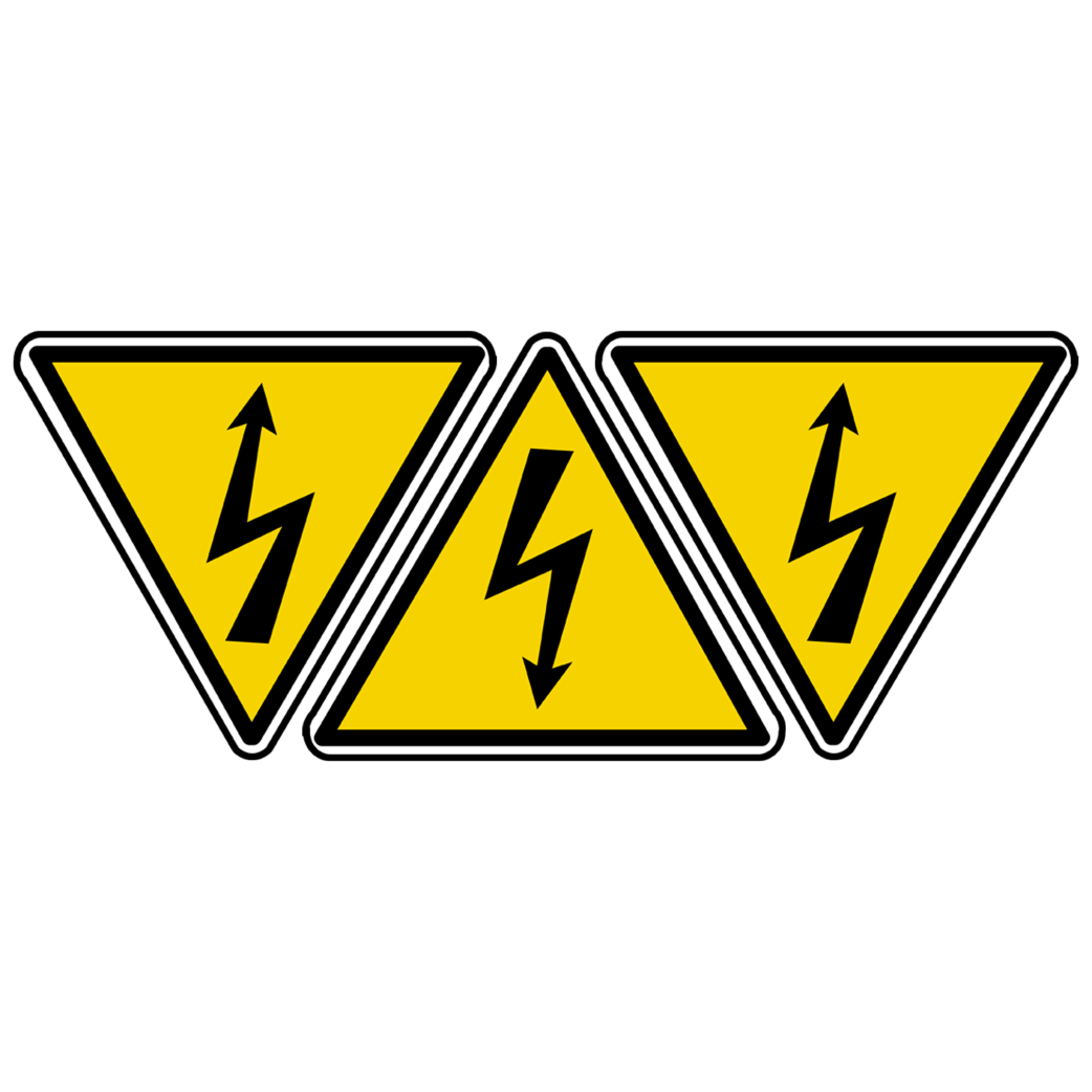 danger électrique (3fois 10x9cm) - Sticker/autocollant