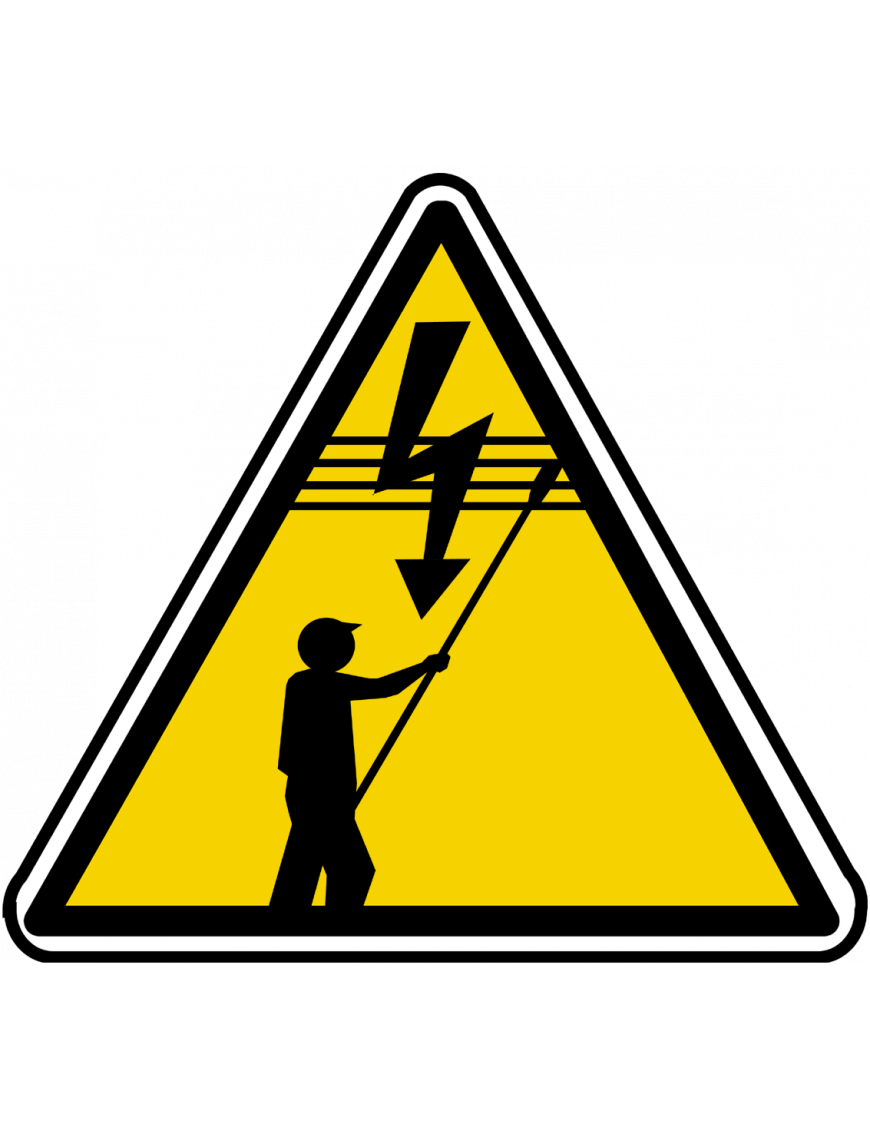danger électrique lignes à haute tension (20x18.2cm) - Sticker/autocollant danger électrique lignes à haute tension (20x18.2cm) - Sticker/autocollant