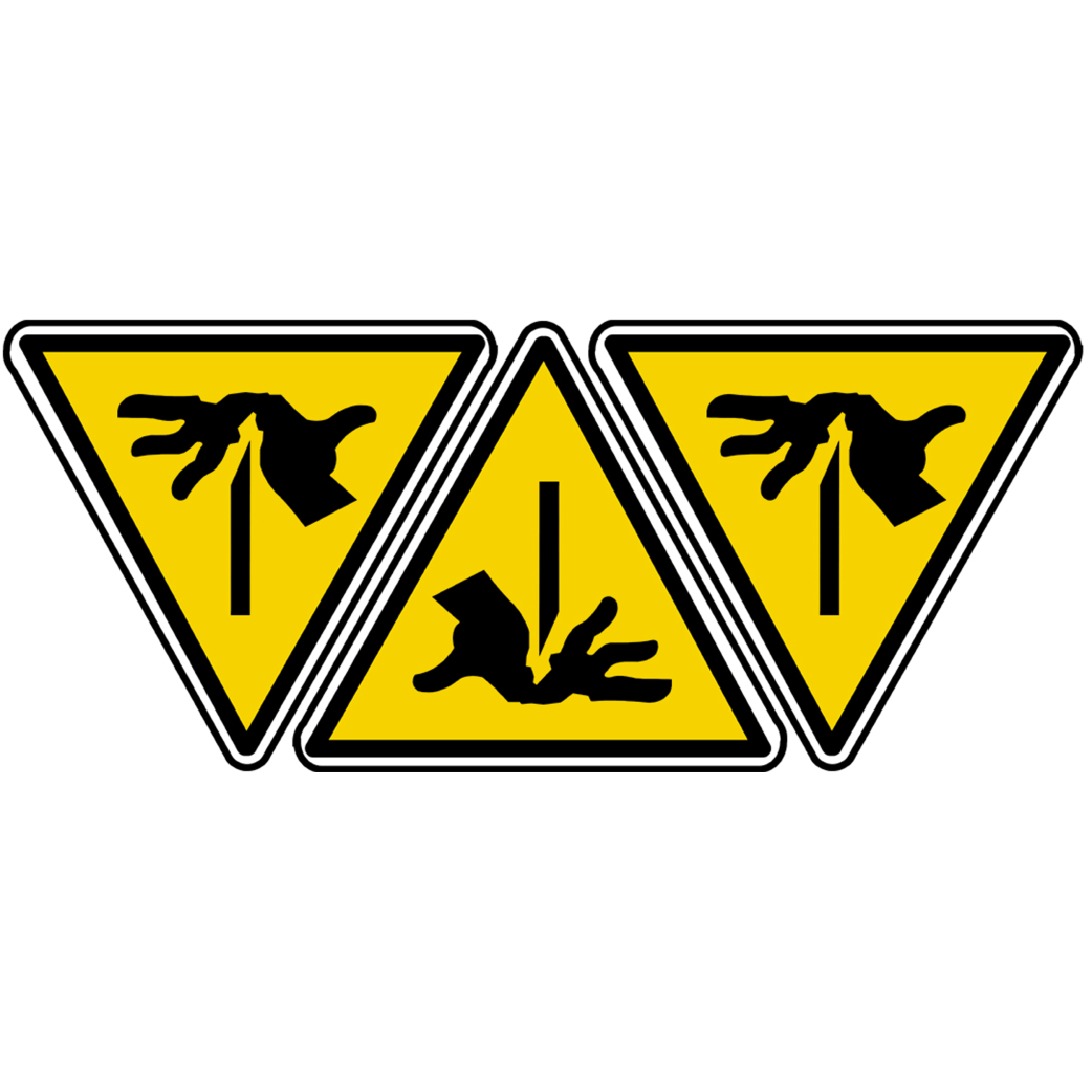 risque de coupure (3fois 10x9cm) - Sticker/autocollant