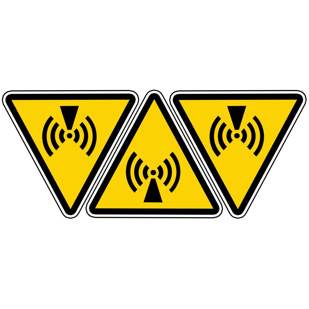 risques électromagnétique (3fois 10x9cm) - Sticker/autocollant