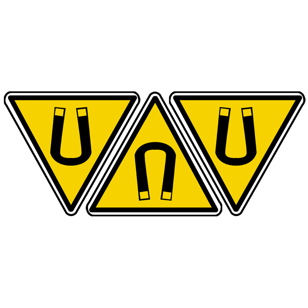 champ magnétique important (3fois 5x4.5cm) - Sticker/autocollant