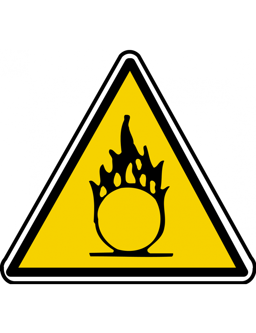 danger comburant (10x9cm) - Sticker/autocollant danger comburant (10x9cm) - Sticker/autocollant