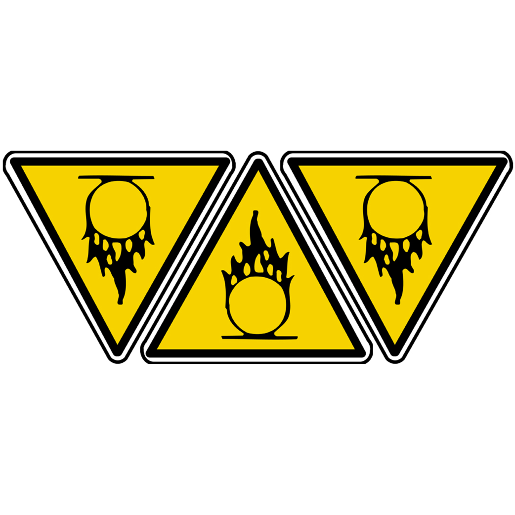 danger comburant (3fois 10x9cm) - Sticker/autocollant