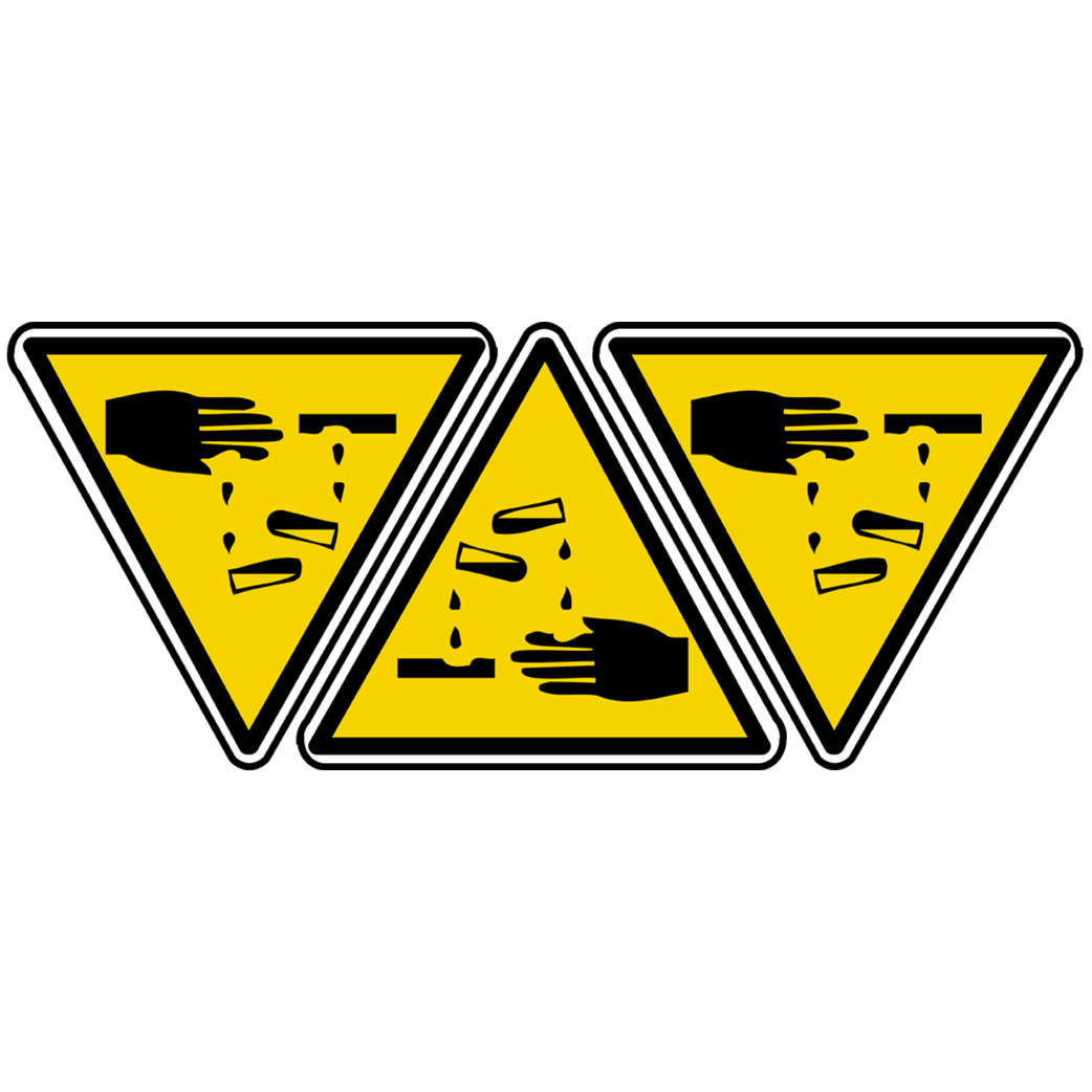 corrosif important (3fois 10x9cm) - Sticker/autocollant