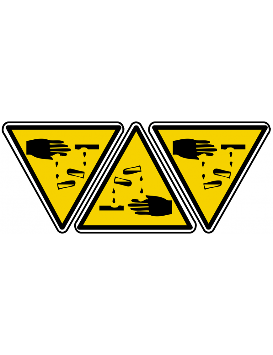 Corrosif important (3 fois 5x4.5cm) - Sticker/autocollant Corrosif important (3 fois 5x4.5cm) - Sticker/autocollant