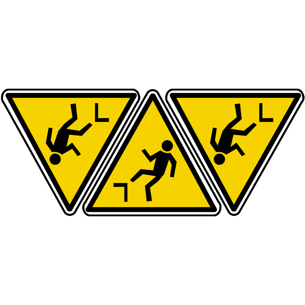 dénivellation (3fois 10x9cm) - Sticker/autocollant